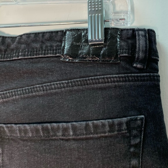 ZARA K BLACK JEANS WITH HEARTS ON THE SIZE SIZE 10 raw hem skinny - Picture 9 of 14